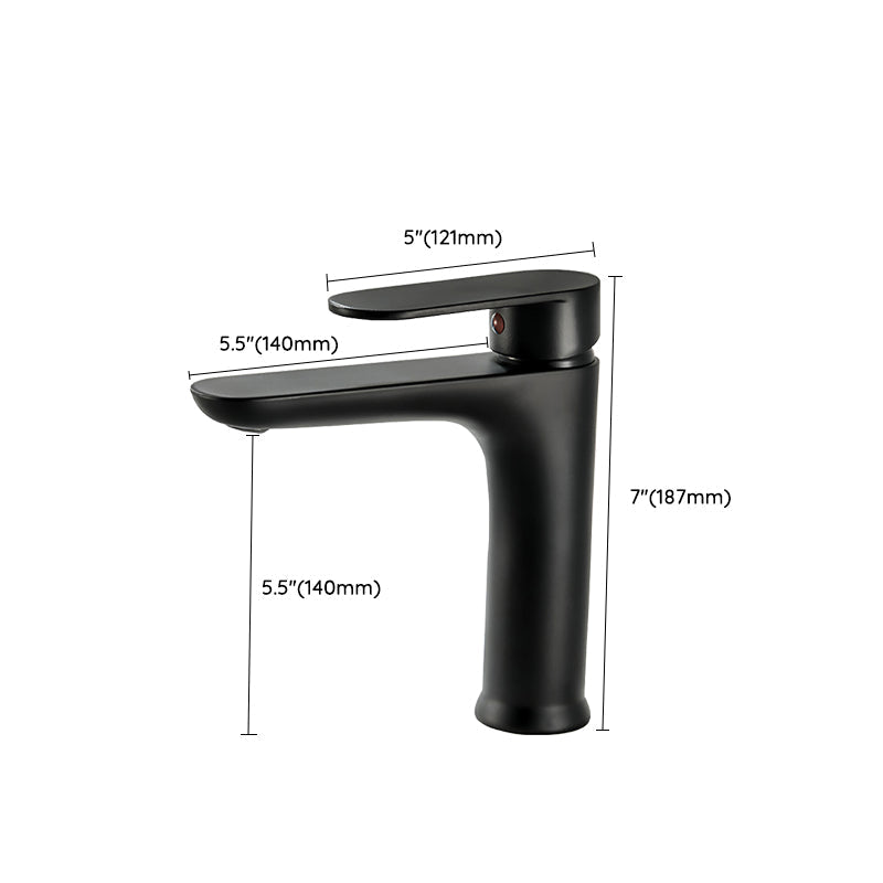 Avtoit | Modern Brass Bathroom Sink Faucet Round Lever Handles Sink Faucet