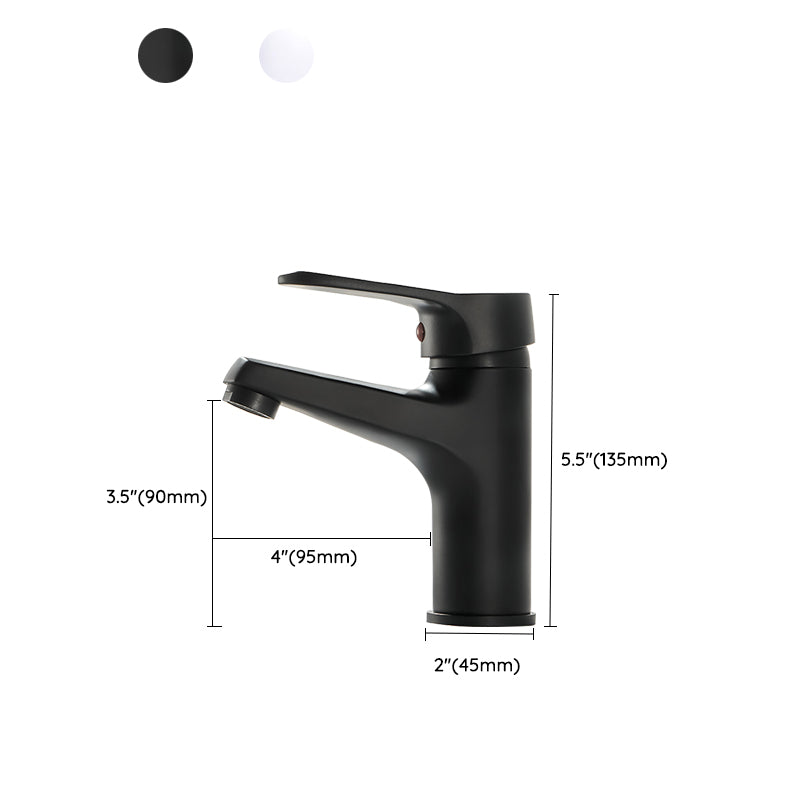 Avtoit | Modern Brass Bathroom Sink Faucet Round Lever Handles Sink Faucet