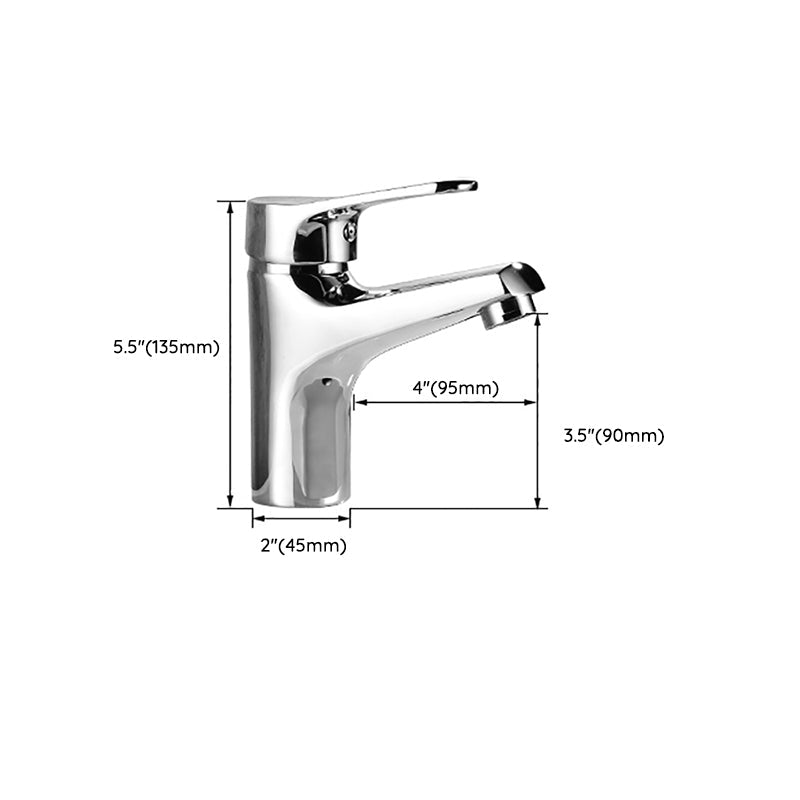 Avtoit | Modern Brass Bathroom Sink Faucet Round Lever Handles Sink Faucet