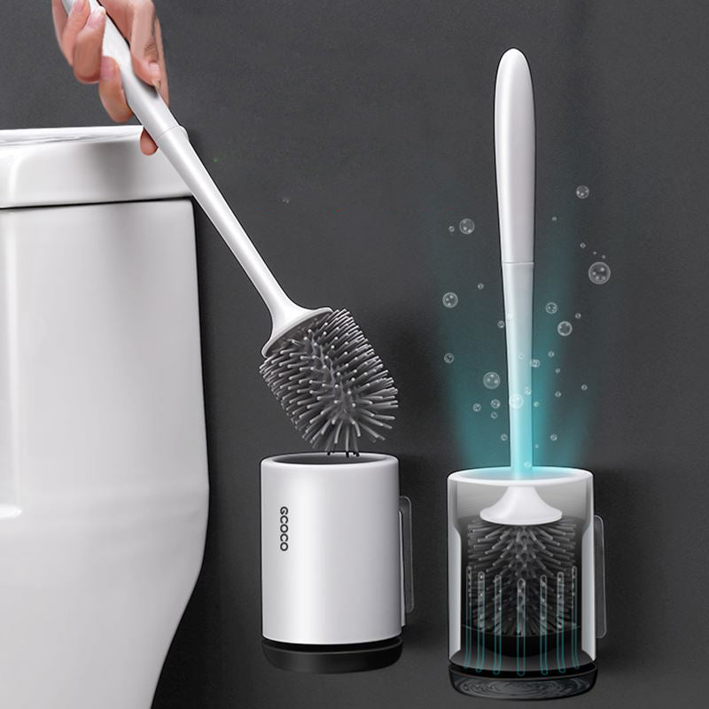 Avtoit | Silicone Toilet Brush with Holder | Modern, Efficient Loo Brush for Home Cleaning