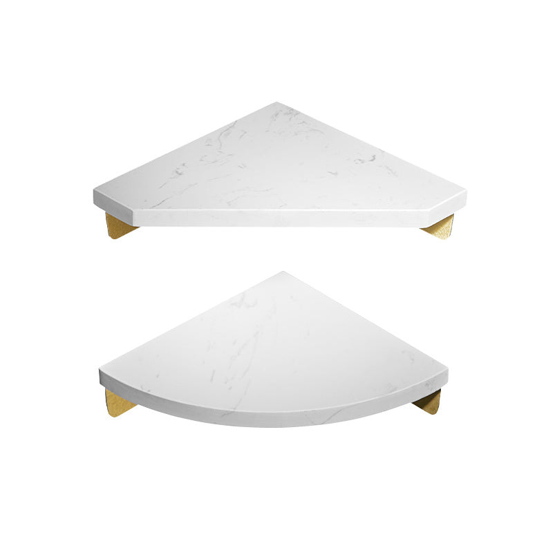 Avtoit | Marble 2-piece Bathroom Accessory Set Brushed Metal Bathroom Shelf