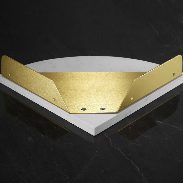 Avtoit | Marble 2-piece Bathroom Accessory Set Brushed Metal Bathroom Shelf