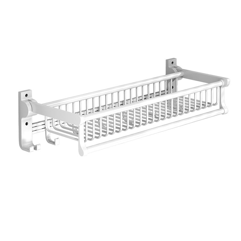 Avtoit | Modern style bathroom accessory set with bathroom shelf/towel rack/toilet brush in white