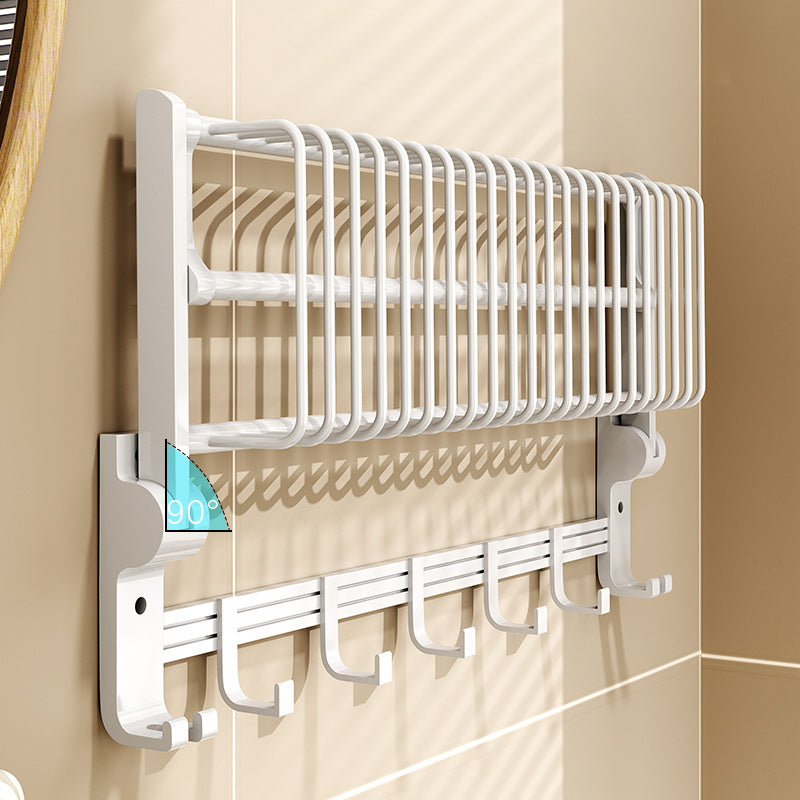 Avtoit | Modern style bathroom accessory set with bath shelf/towel holder/toilet brush in white