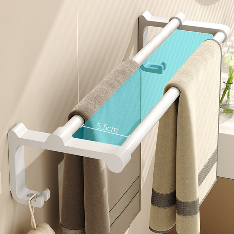 Avtoit | Modern style bathroom accessory set with bath shelf/towel holder/toilet brush in white