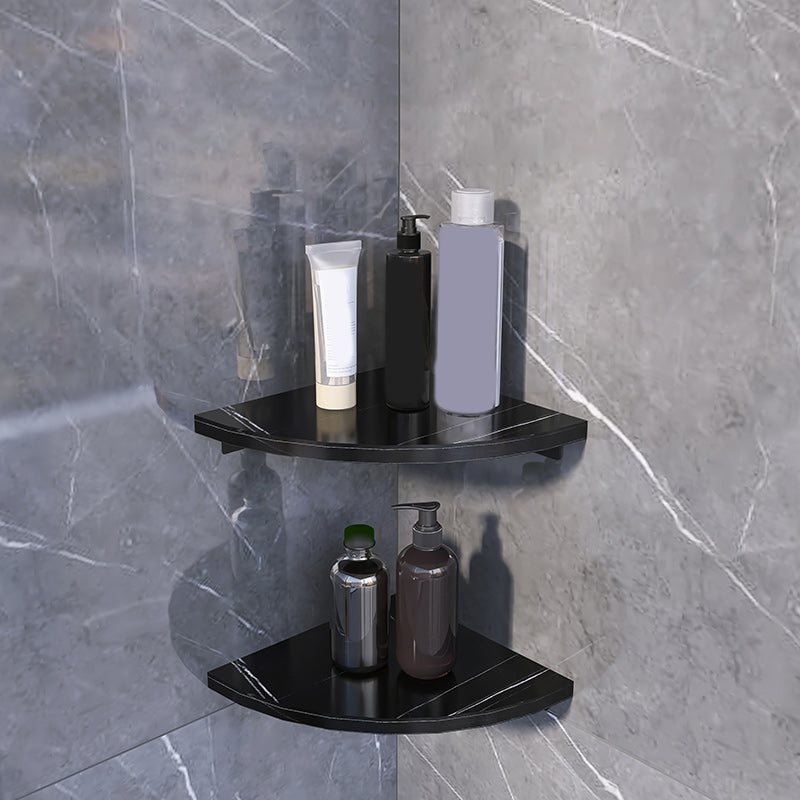 Avtoit | 3-piece modern bathroom accessory set marble and metal bathroom shelf