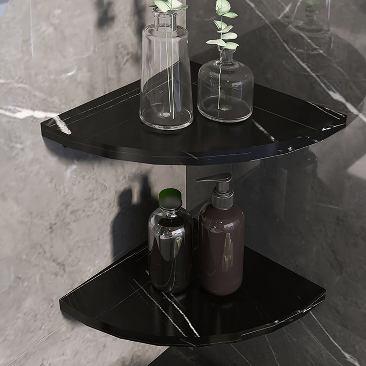 Avtoit | 3-piece modern bathroom accessory set marble and metal bathroom shelf
