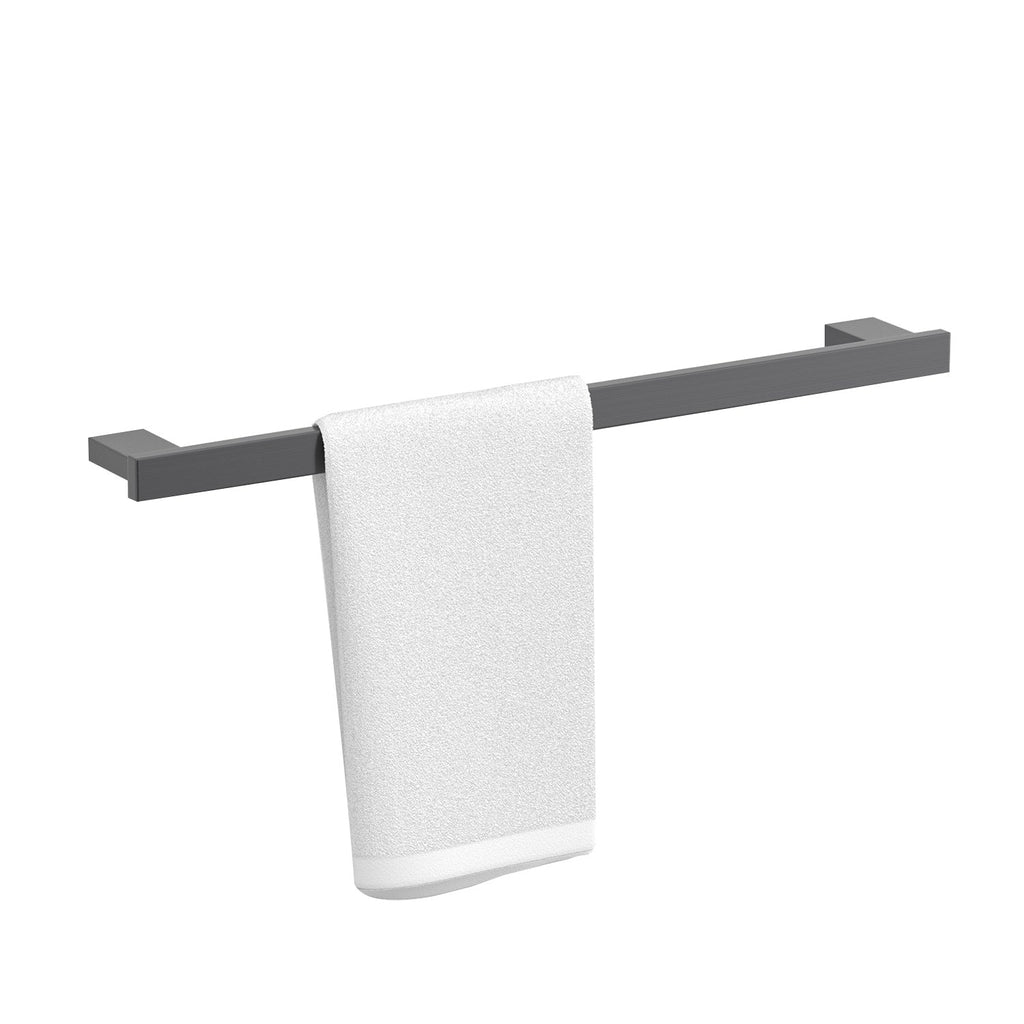 Avtoit | Gray contemporary bathroom accessory set Brushed gray bath shelf/toilet paper holder/towel bar