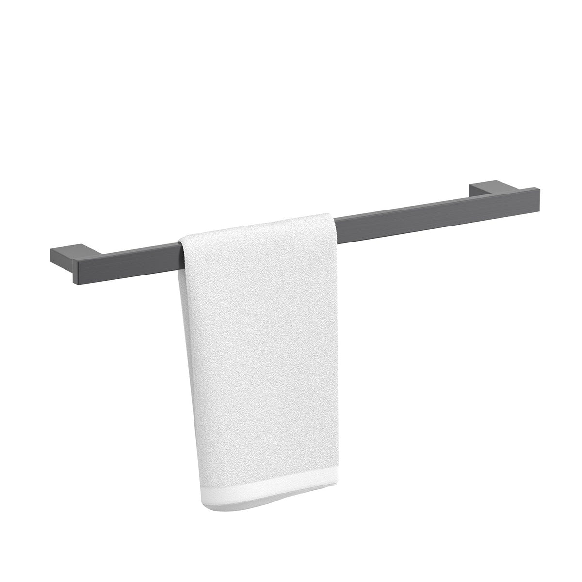 Avtoit | Gray contemporary bathroom accessory set Brushed gray bath shelf/toilet paper holder/towel bar