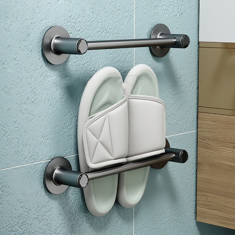 Avtoit | 2-piece modern bathroom accessory set metal slipper rack/towel bar