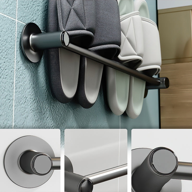 Avtoit | 2-piece modern bathroom accessory set metal slipper rack/towel bar