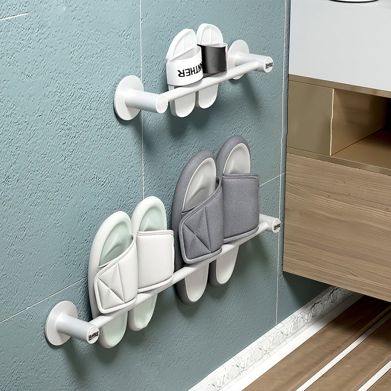Avtoit | 2-piece modern bathroom accessory set metal slipper rack/towel bar