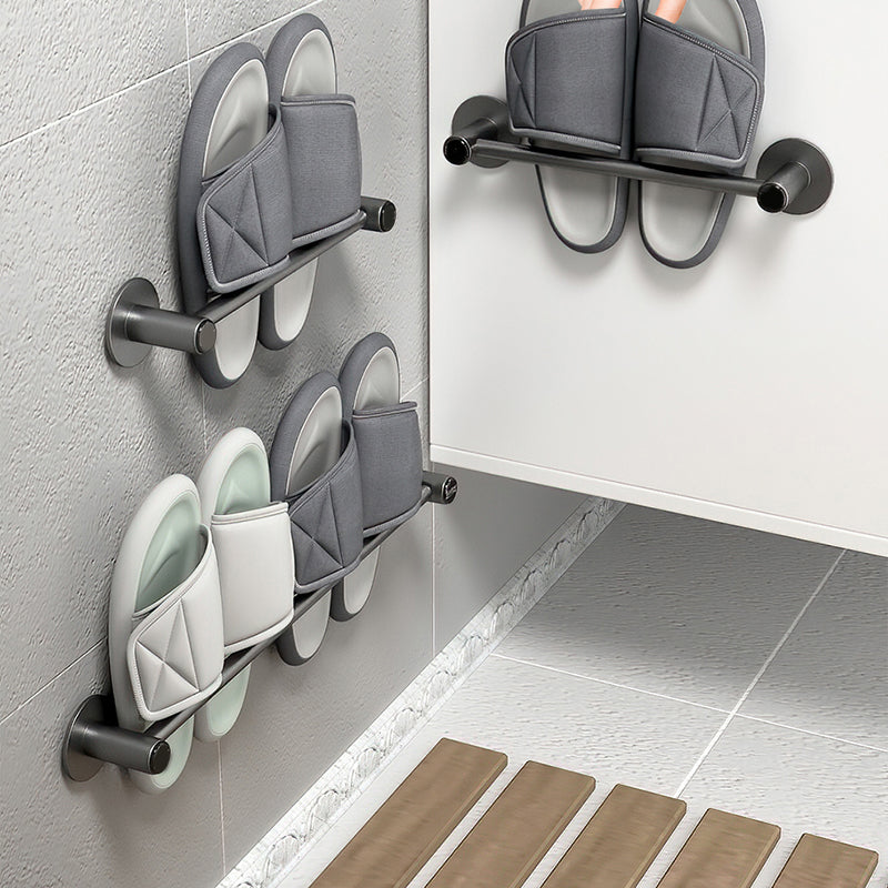 Avtoit | 2-piece modern bathroom accessory set metal slipper rack/towel bar