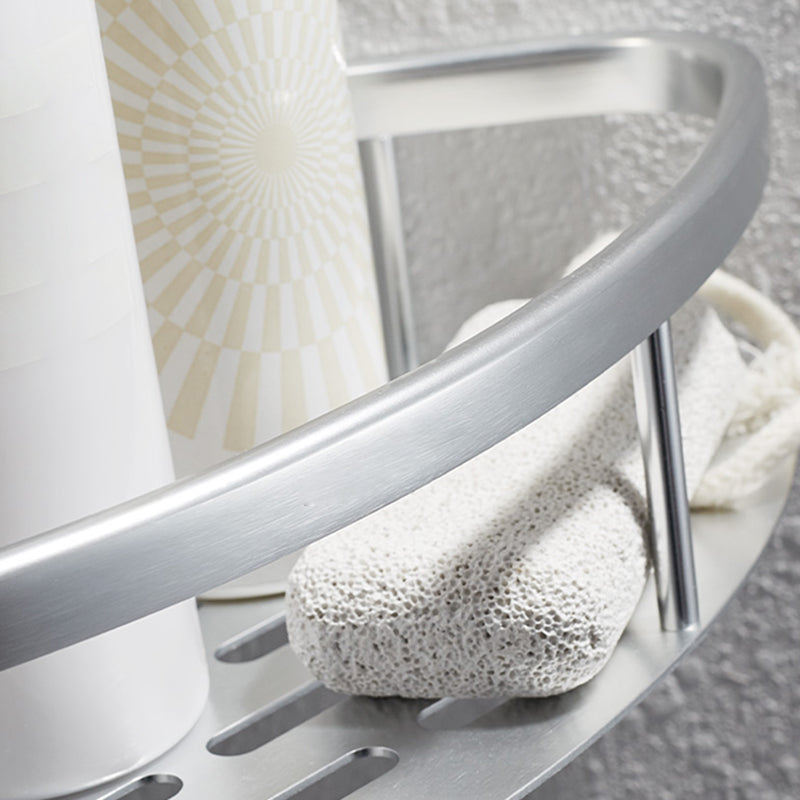 Avtoit | 3-piece modern bathroom accessory set aluminum bathroom shelf in silver