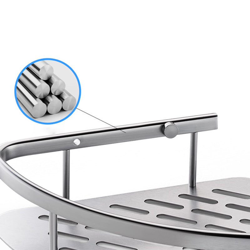 Avtoit | 3-piece modern bathroom accessory set aluminum bathroom shelf in silver