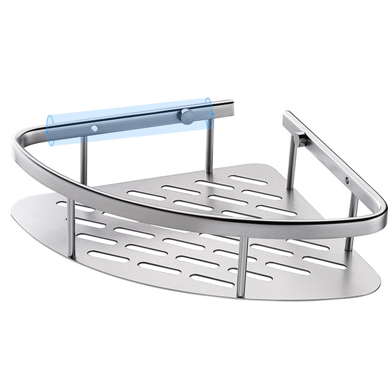 Avtoit | 3-piece modern bathroom accessory set aluminum bathroom shelf in silver