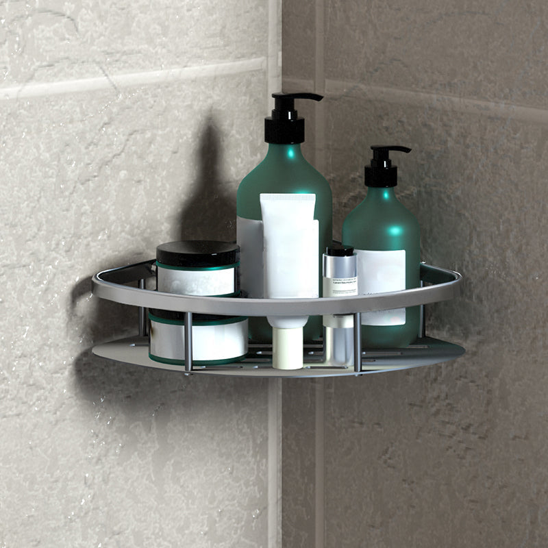 Avtoit | 3-piece modern bathroom accessory set aluminum bathroom shelf in silver