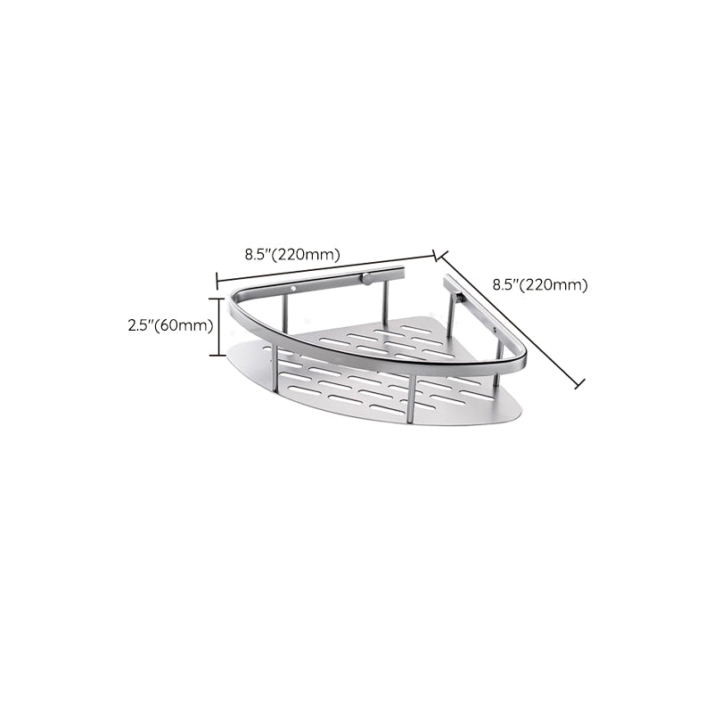 Avtoit | 3-piece modern bathroom accessory set aluminum bathroom shelf in silver