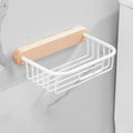 Avtoit | White 7-piece bathroom accessory set wood and metal bath set
