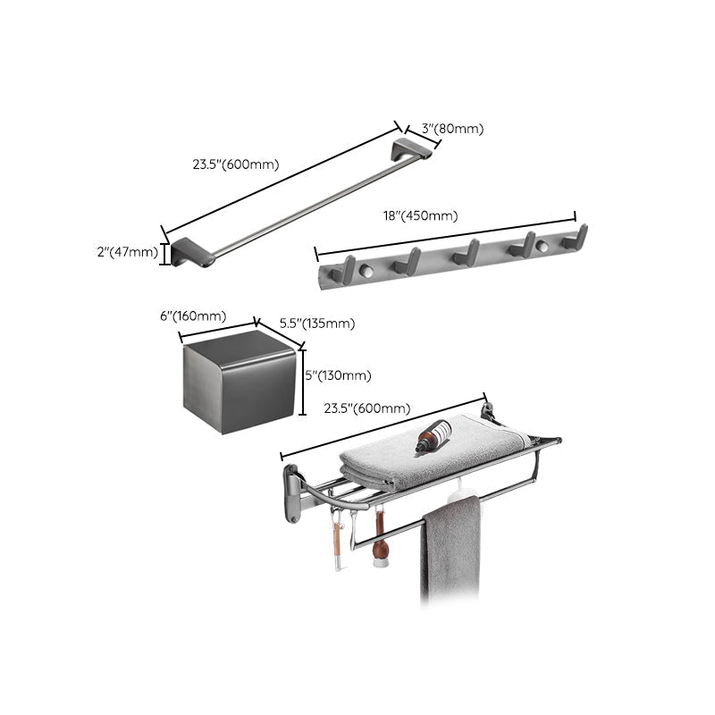 Avtoit | Modern Bathroom Accessories Hardware Set Gray Bathroom Accessories Set