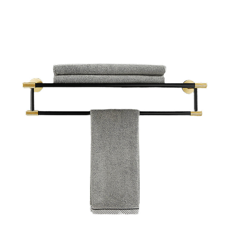 Avtoit | 5-piece modern bathroom accessory set made of black brass bathroom hardware