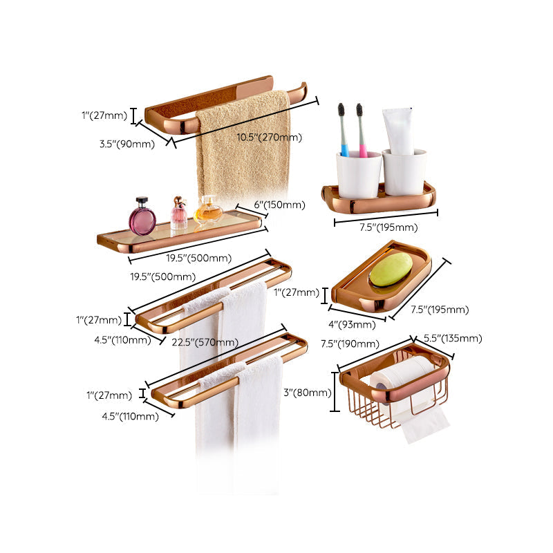 Avtoit | 5-piece Vintage Bathroom Accessory Set Brass Bathroom Fittings Set