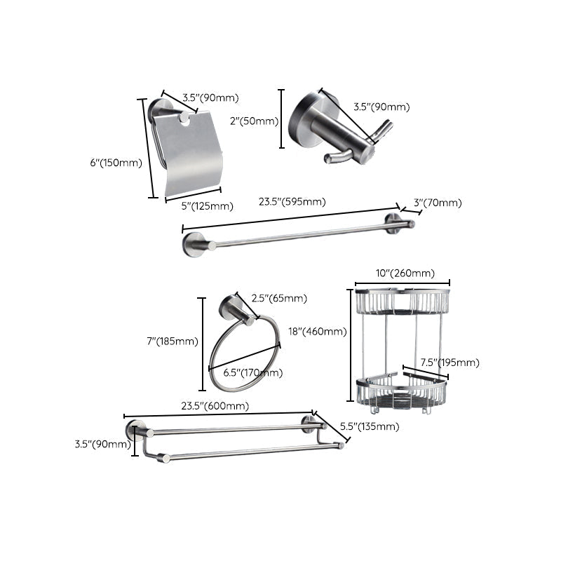 Avtoit | Chrome Traditional Bathroom Accessories Set Stainless Steel Bathroom Set