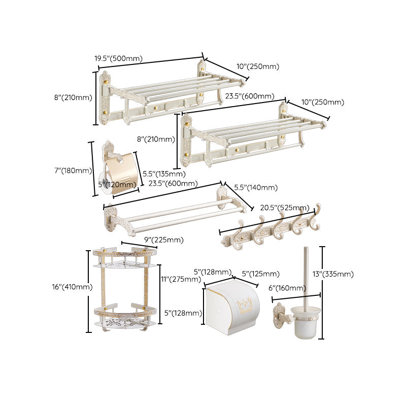Avtoit | Traditional Bath Accessories Set White Bathroom Accessories Hardware Set