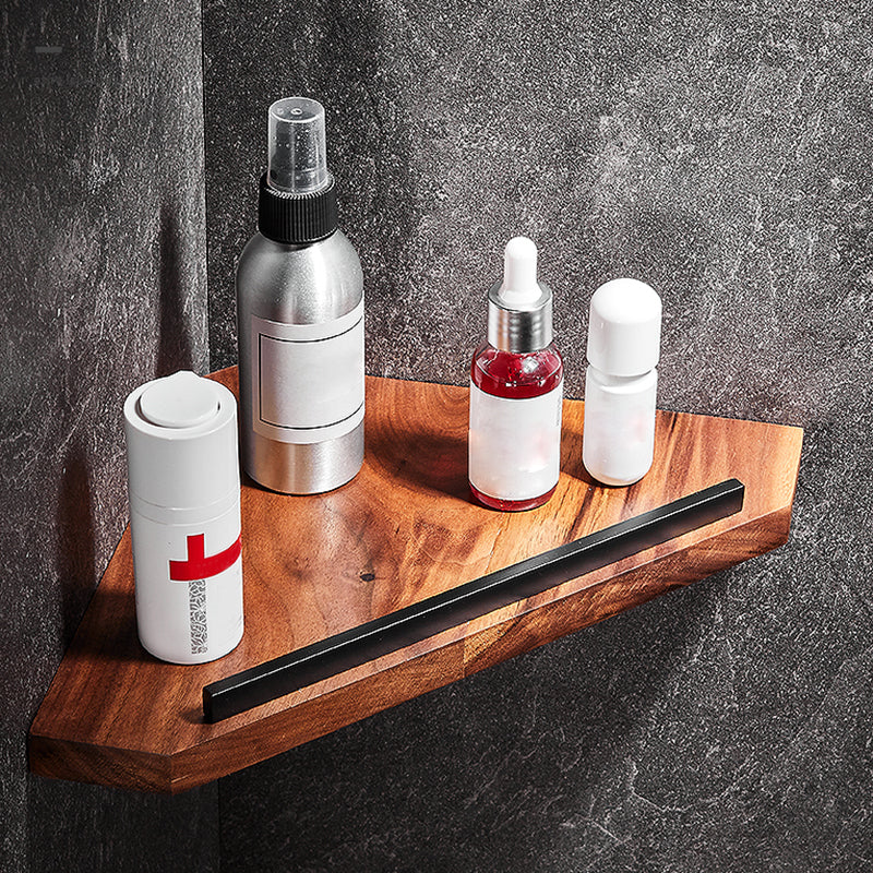 Avtoit | 7-piece bathroom accessory set wood and metal bathroom accessory hardware set