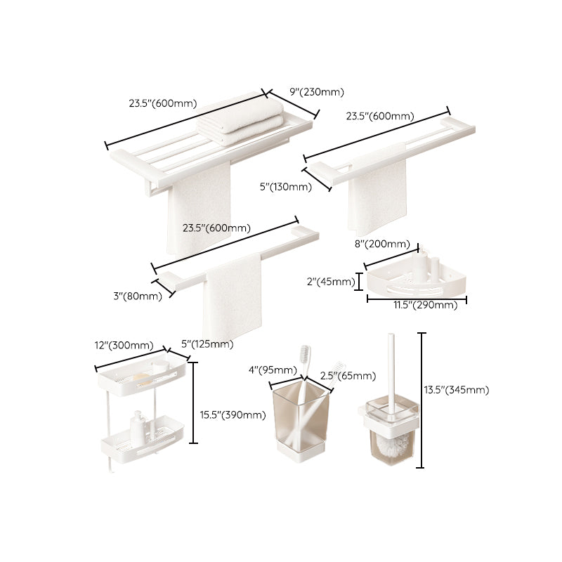 Avtoit | Modern Bathroom Accessories Set White Bathroom Accessories Hardware Set