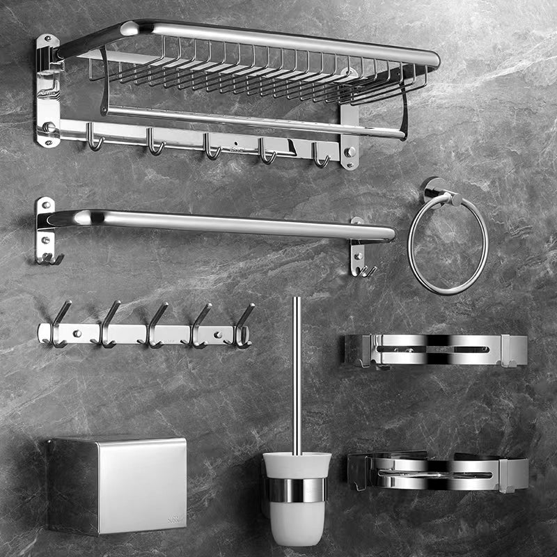 Avtoit | Modern Bathroom Accessories Set Silver Bathroom Accessories Hardware Set