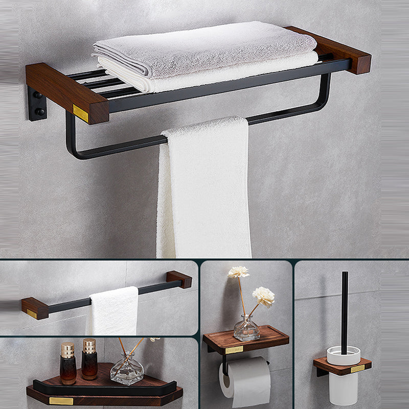 Avtoit | Metal Bathroom Accessories Set Walnut Brown Bathroom Accessories Set