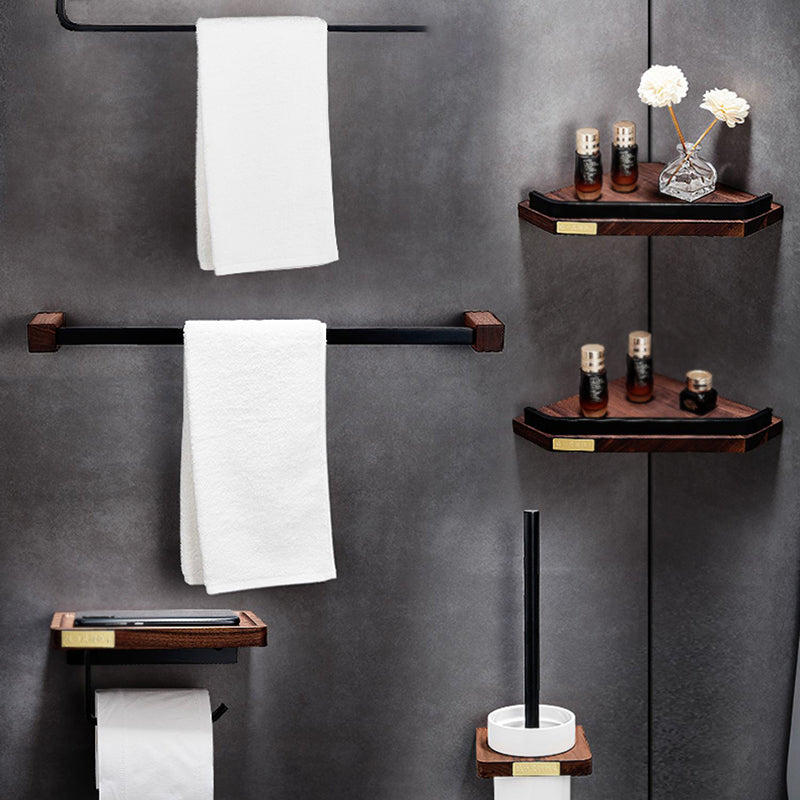 Avtoit | Metal Bathroom Accessories Set Walnut Brown Bathroom Accessories Set