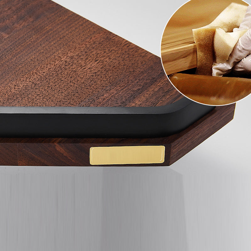 Avtoit | Metal Bathroom Accessories Set Walnut Brown Bathroom Accessories Set