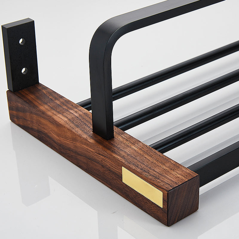 Avtoit | Metal Bathroom Accessories Set Walnut Brown Bathroom Accessories Set
