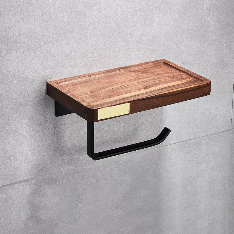 Avtoit | Metal Bathroom Accessories Set Walnut Brown Bathroom Accessories Set