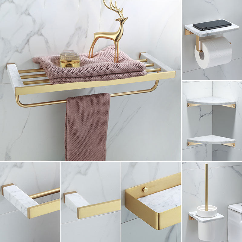 Avtoit | Polished Brass Bathroom Accessory Set Marble Bathroom Hardware