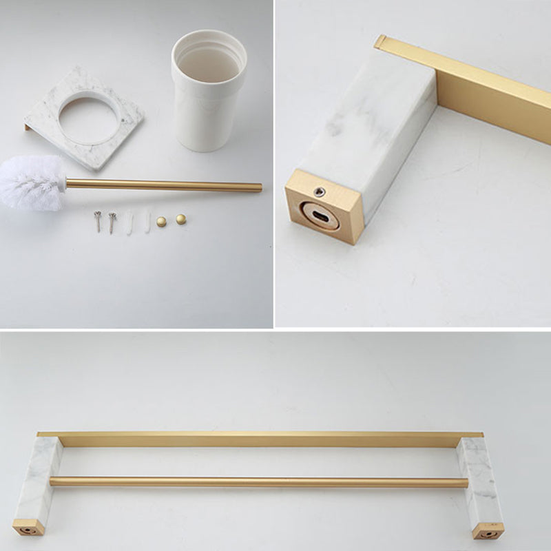 Avtoit | Polished Brass Bathroom Accessory Set Marble Bathroom Hardware