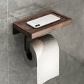 Avtoit | 7-piece bathroom accessory set metal bath set with wood accents