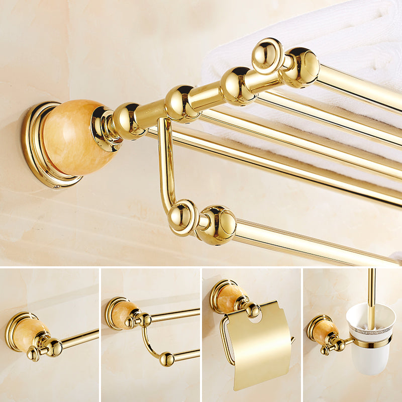 Avtoit | Polished Gold Bathroom Set Metal Bathroom Accessories Hardware Set