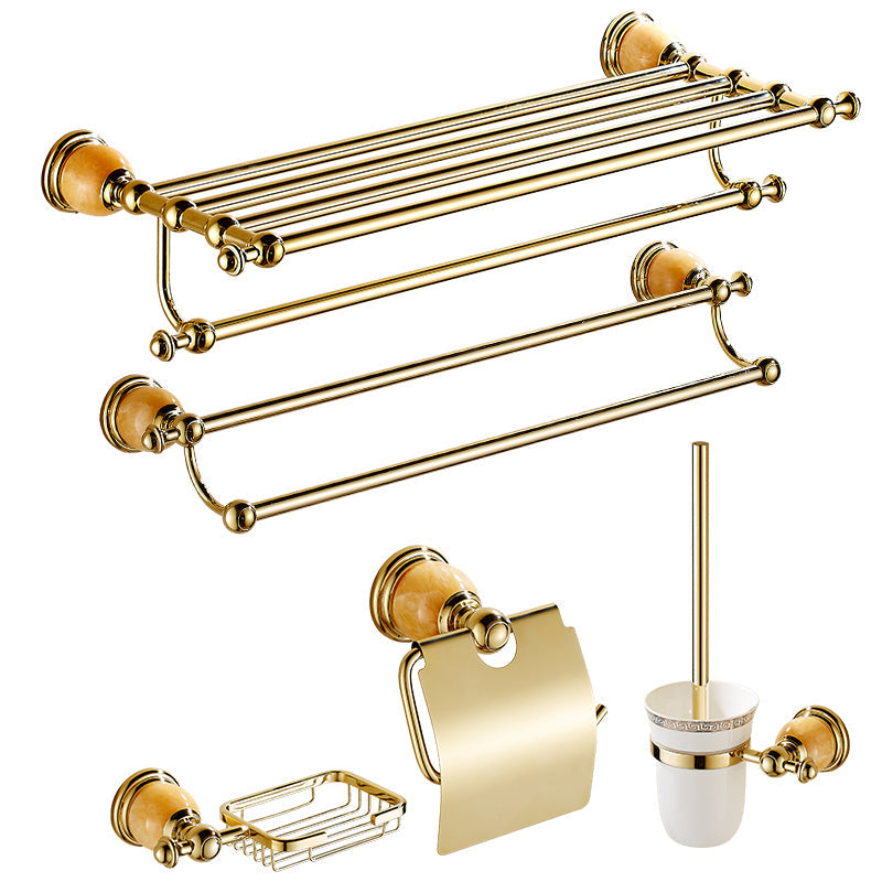 Avtoit | Polished Gold Bathroom Set Metal Bathroom Accessories Hardware Set