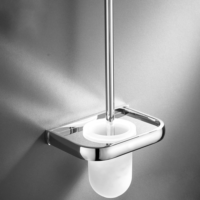 Avtoit | Contemporary silver bathroom set with bathroom shelf and towel rail