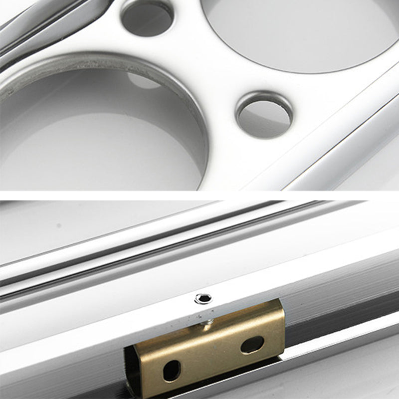 Avtoit | Contemporary silver bathroom set with bathroom shelf and towel rail