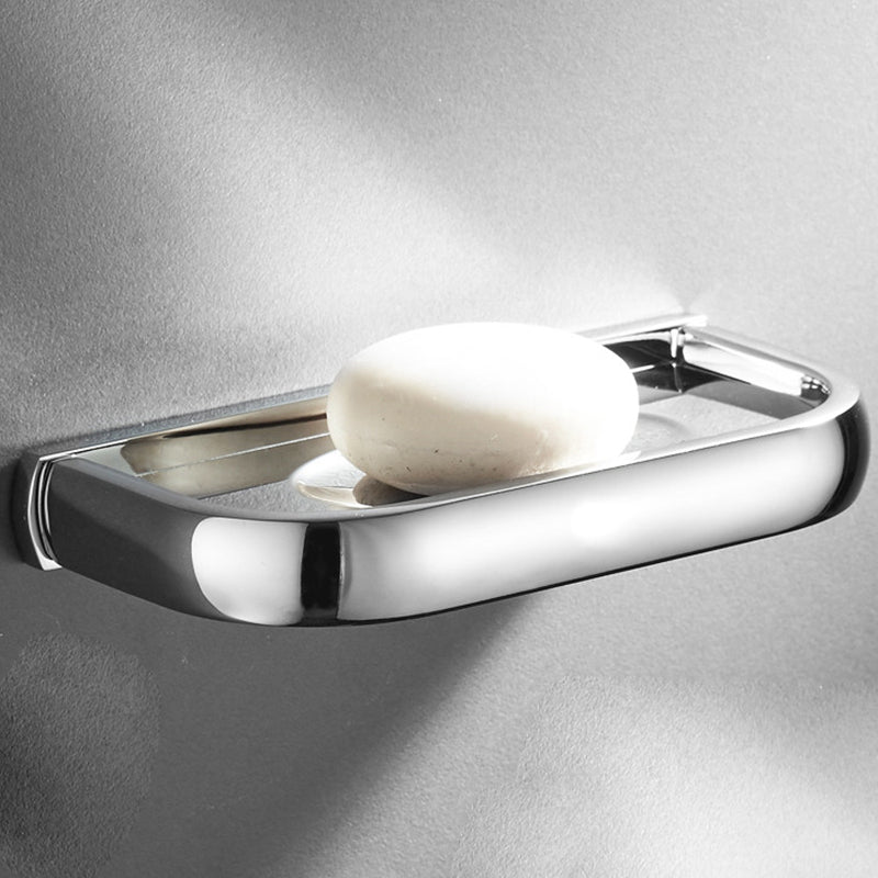 Avtoit | Contemporary silver bathroom set with bathroom shelf and towel rail