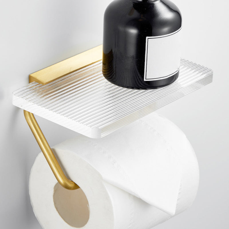 Avtoit | Bathroom Accessories Set in Gold Metal and Acrylic Bathroom Accessories Set