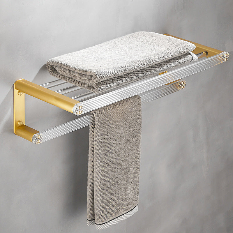 Avtoit | Bathroom Accessories Set in Gold Metal and Acrylic Bathroom Accessories Set