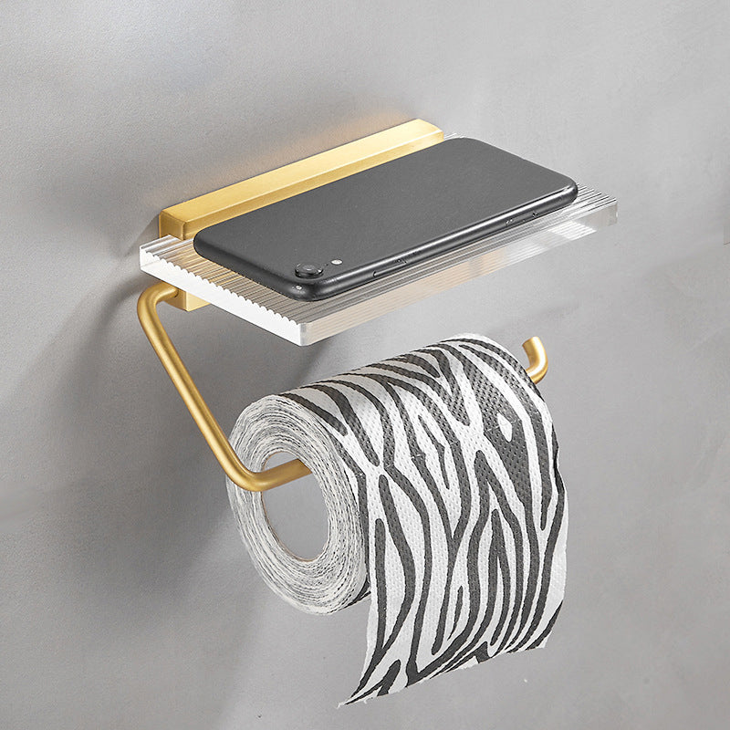 Avtoit | Bathroom Accessories Set in Gold Metal and Acrylic Bathroom Accessories Set