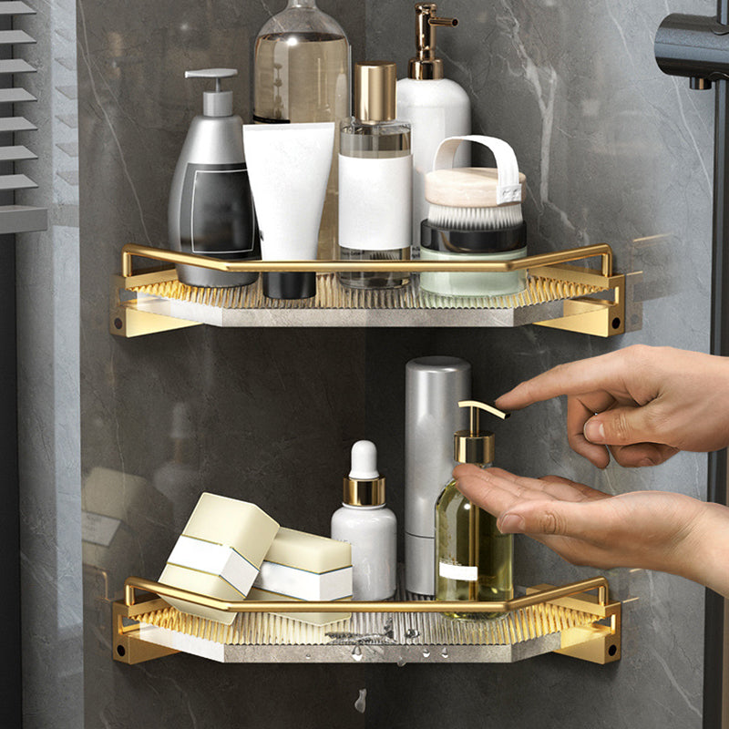 Avtoit | Bathroom Accessories Set in Gold Metal and Acrylic Bathroom Accessories Set