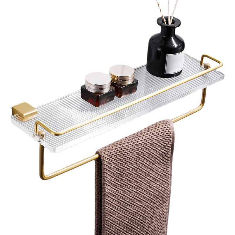 Avtoit | Bathroom Accessories Set in Gold Metal and Acrylic Bathroom Accessories Set