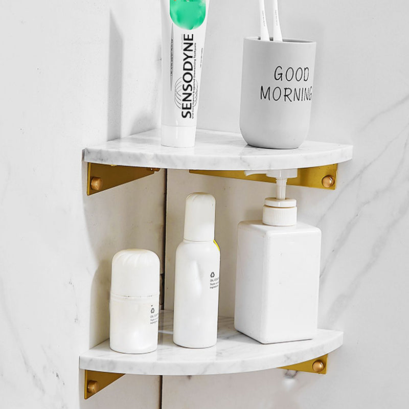 Avtoit | 7-piece bathroom accessory set marble and metal bathroom hardware
